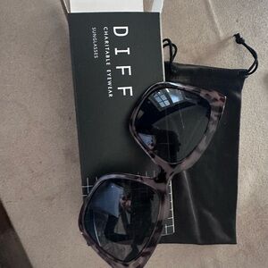 Women's DIFF Tortoiseshell Black Sunglasses